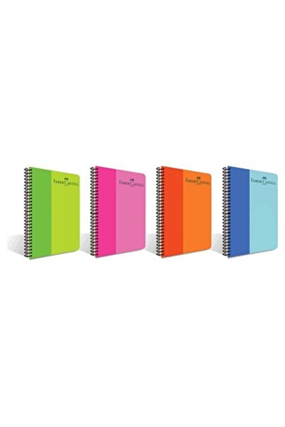 Faber Castell A4 Spiralli Defter Bicolor Plastik Kapak Çizgisiz 160 Yaprak 50...