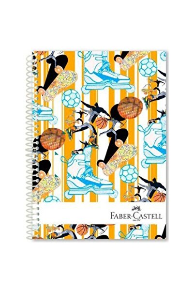 Faber Castell دفتر ملاحظات رياضي 120 ورقة بغطاء صلب 3+1 حجرة