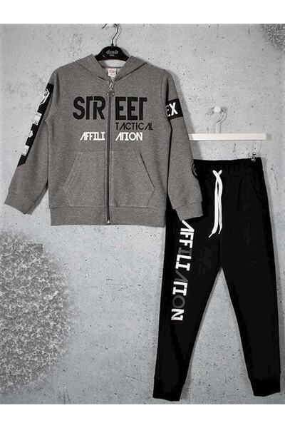 Dmb Sport Zippered Hooded Kids Tracksuit Set