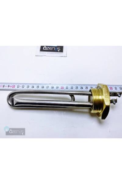 BALÇIK 1-1/4" Inç Kafalı Termostat Borulu Krom Çay Kazanı Rezistansı 19cm