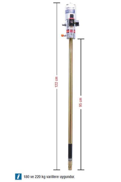 Mitacan -60:1 Havalı Varil Tipi Gres Pompası