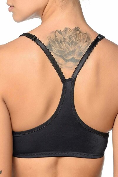 Orkide Women's Black Backless Non-Padded Sports Bra