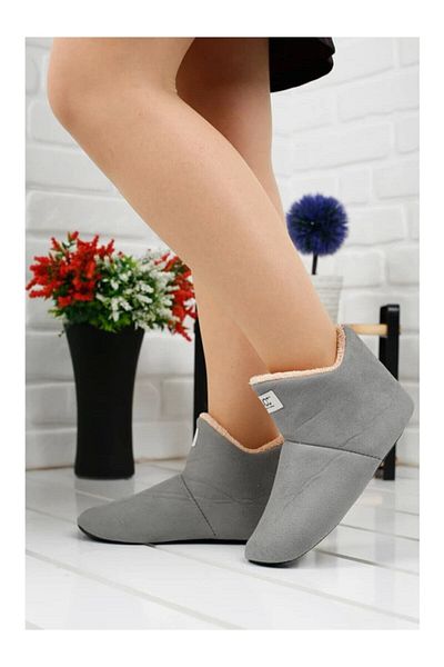 Motif Pantofi gri acasă pentru femei