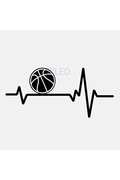 TSC Sports Basketball Heartbeat Car Sticker Waterproof