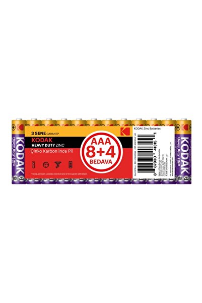 Kodak Marka: Çinko Karbon Ince Kalem Pil Shrınk Aaa 8 4 Kategori: Piller & Şarj Cihazları
