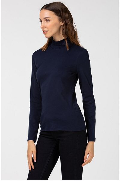 Ece Μακρυμάνικο Navy Blue Badi με λαιμόκοψη