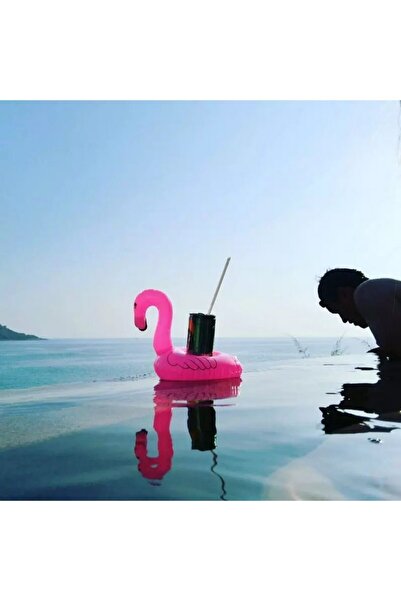 Techno phone Eğlenceyi Sevenlere Flamingo Şişme Deniz Havuz Bardak Tutucu Float Bar 18-22cm