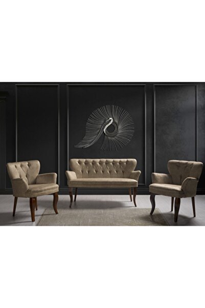 Kaseria Kurumsal Bej Kollu Çay Seti Koltuk Takımı Ksry122