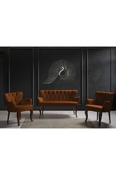 Kaseria Kurumsal Kahverengi Kollu Çay Seti Koltuk Takımı Ksry121