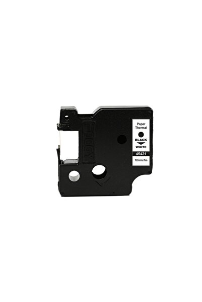 FOOGY Muadil D1 Yedek Kağıt Şerit 12mmx7m Beyaz/siyah