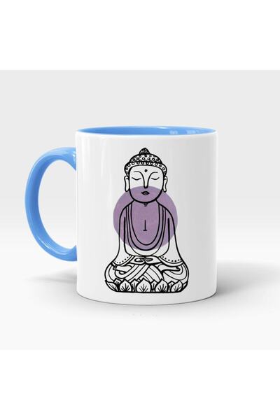 Kumbara Hediyelik Buddha Printed Ceramic Colorful Mug