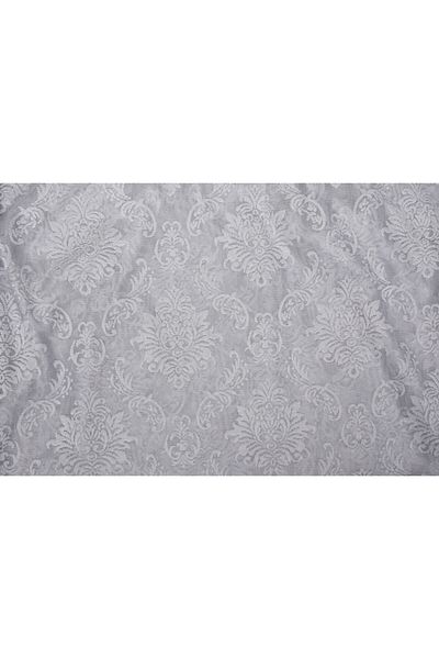 AKÇA TEKSTİL Damaks Gray Color Single Wing Ready Planted Pleated Background Curtain 75*260 Cm