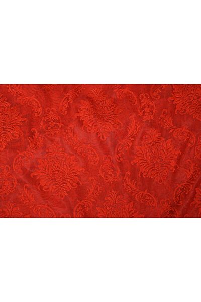 AKÇA TEKSTİL Damaks Red Color Single Wing Ready-made Planted Pleated Background Curtain 75*260 Cm