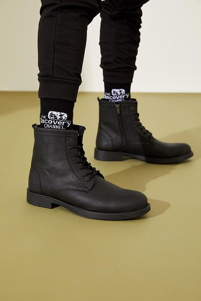 DeFacto Faux Leather Lace Up Boots