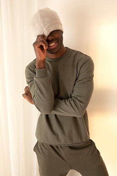 DeFacto Regular Fit Bisiklet Yaka Basic Pamuklu Sweatshirt