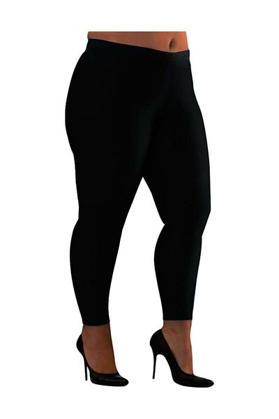 Vivaldi Women's Black Lycra Cotton Long Tights - 2 Pieces