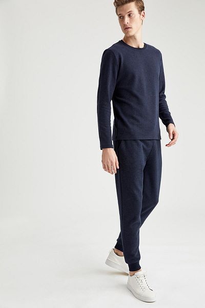 DeFacto Ανδρικό φούτερ Jogger Navy Blue Slim Fit Basic R9265AZ20AU