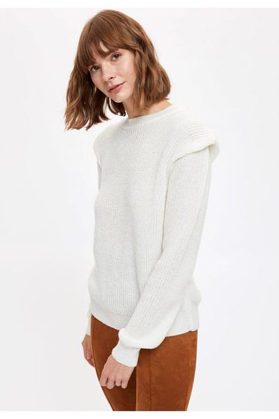DeFacto Wadded Sleeve Relax Fit Knitwear Sweater