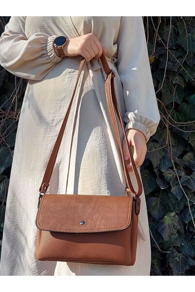 HBS حقيبة كتف بلون تان