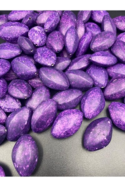 Hedef Bijuteri نموذج اللوز الكبير باللون الأرجواني المطفي لصنع الخرز والمجوهر...