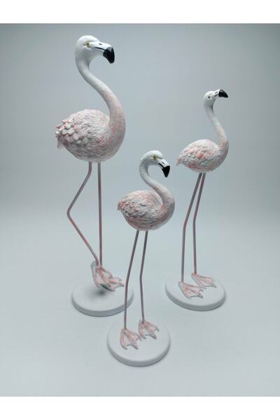 biblo home Beyaz Flamingo Biblo 3'lü