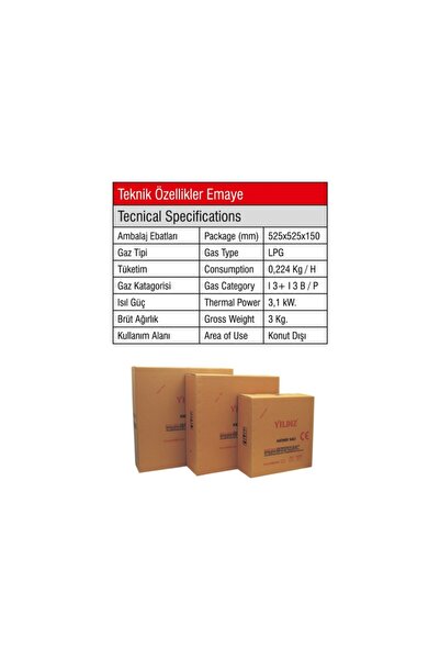 beyazpazar Yıldız Emaye Tüplü Lpg'li Katmer Yufka Gözleme Pişirme Sacı