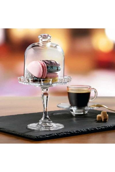 Paşabahçe Mini Pattiserie Cookie Presenter with Glass Lid - 96457