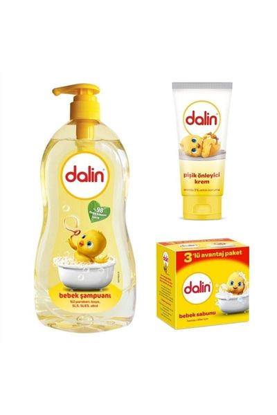 Dalin 700 ml Baby Shampoo + 100ml Anti-Rash Cream + 3x100 gr Soap