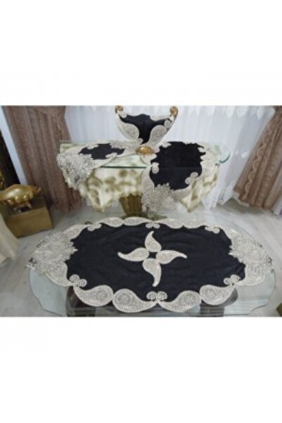 ladantela 5 Parça La Dantela Salon Takımı Kadife