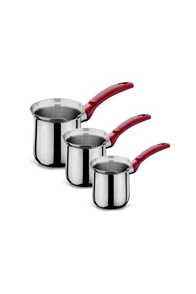 Genel Markalar 3 Boy Paslanmaz Çelik Cezve Seti