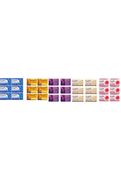 LUX Mixed Luxury Soap Set 80 Gr X 30 Pieces (aqua Sparkle/dream Delight/megical Spell/velvet / Soft Touch)