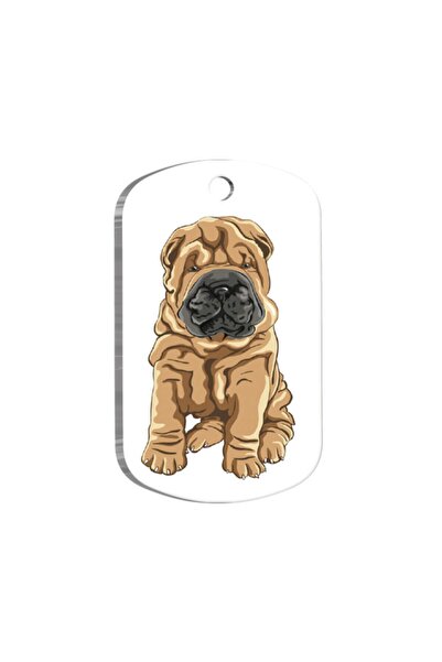 Pet Tag Art علامة الكلب المصورة شار بي كبيرة 2.9 × 5 سم