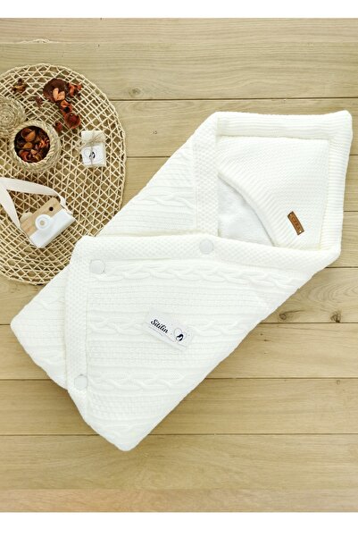 Sitilin Girl Boy Baby Swaddle Blanket Cream Knitwear Fabric