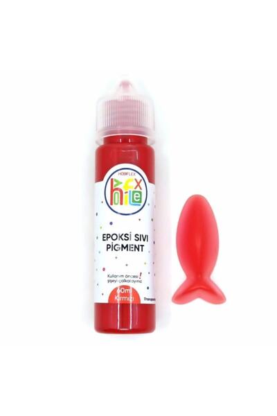 HOBİFLEX Epoksi Reçine Sıvı Pigment Boya Transparan 60 ml Kırmızı