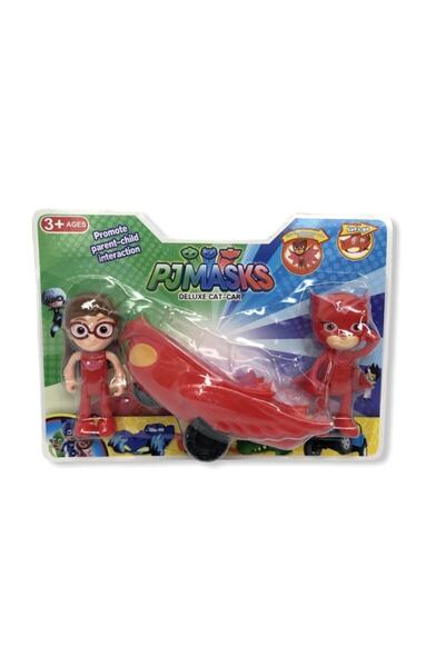 PJMASKS Aynur Kocamanoğlu 2 Figürlü Arabalı Set Pija Maskeli Pijamaskeliler Oyuncak Figür Set
