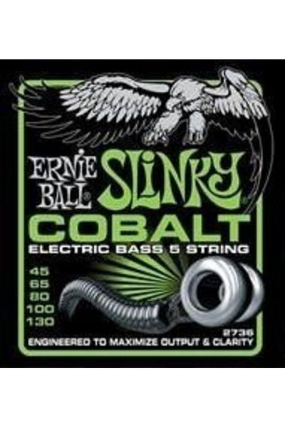 Ernie Ball P02736 45-130 Cobalt Bass Guitar String (5)
