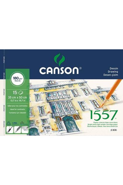 Canson 35 X 50 Cm 180 grams 15 Sheets Textured Artistic Painting Book with Spral