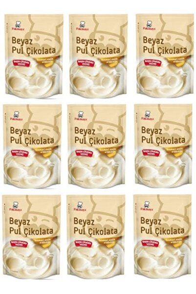 Pakmaya Beyaz Pul Çikolata 100 Gr X 9 Adet