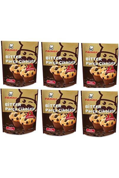 Pakmaya Bitter Parça Çikolata 70 Gr X 6 Adet