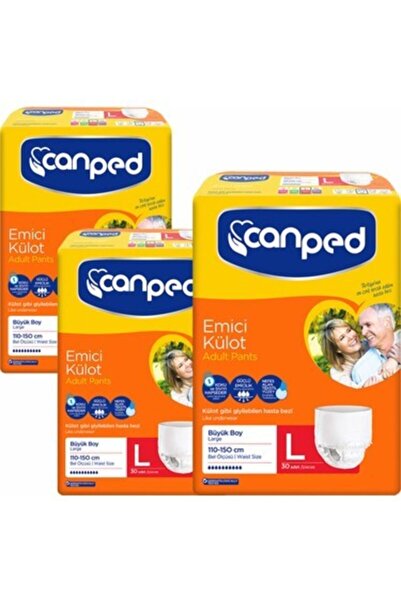 Canped Emici Külot 30*3=90 Adet Large