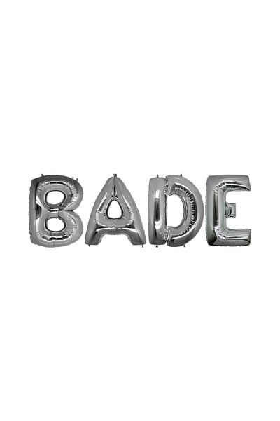 Happyland Birthday Bade Silver Foil Balloon Set 40 cm Name Balloon