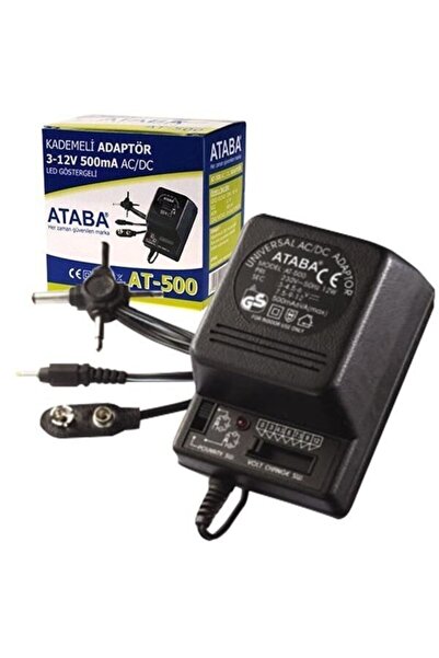 Ataba Adaptör Kademelı 3/12v 500mah  At-500