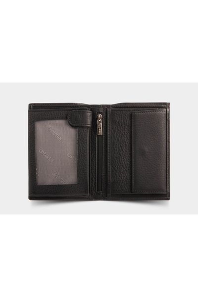 GUARD Multi-Compartment Black Leather Men's Wallet