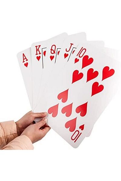 Star Okey Jumbo Playing Cards 54 Games Large Size Paper Deck 400 Gr Poker Game Card