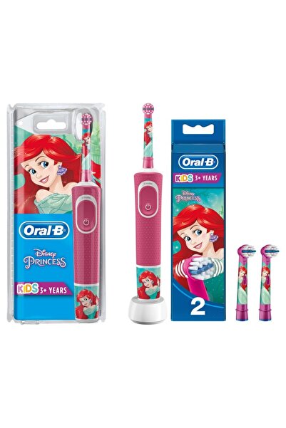 Oral-B D100 Princess Çocuk Elektrikli Diş Fırçası Ve   2'li Yedek Başlık