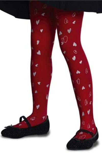Penti Children's Red Patterned Pantyhose