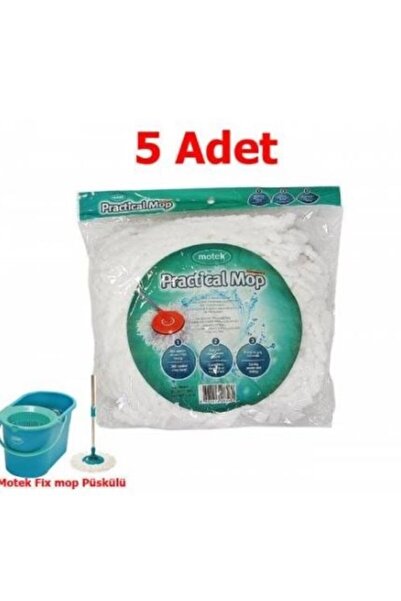 Motek Mop Orjinal Microfiber Yedek Püskül Yedek Başlık 5 Adet