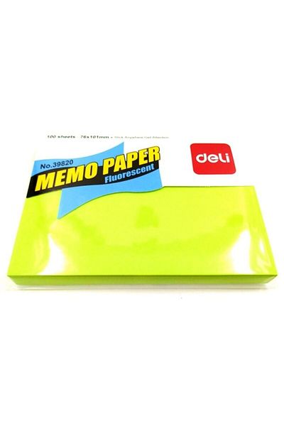 Deli ورق ملاحظات لاصق 76 × 101 مم 100 ورقة أخضر 5 قطع