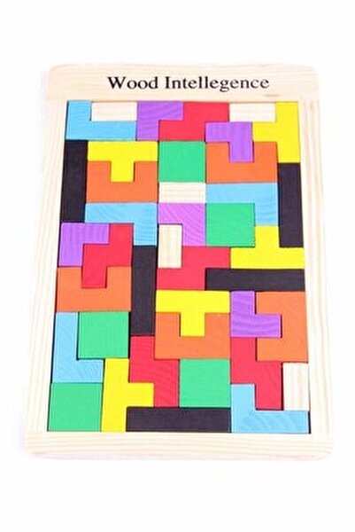 Wood Intelligence Ahşap Tetris -Blok Puzzle Zeka Oyuncağı Seti