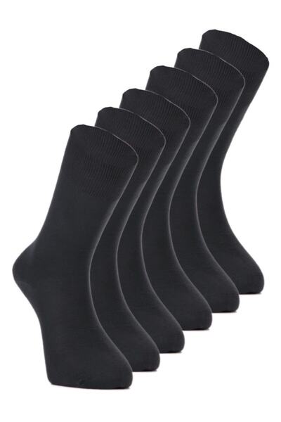 marde Ανδρικές μαύρες κάλτσες χωρίς ραφή σε συσκευασία 6
